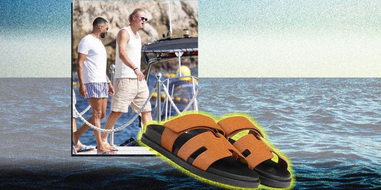 Erling Haaland trägt Hermès-Sandalen im Riviera-Urlaub
